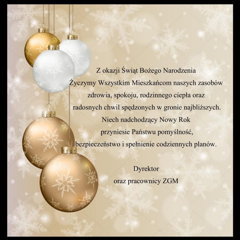 Z okazji Świąt Bożego Narodzenia